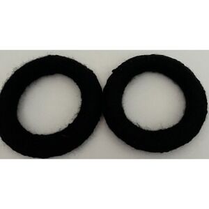 2 Mata Ortiz Pottery Olla Rings Hand Made Mexican Clay Black Yarn Display 3 Inch